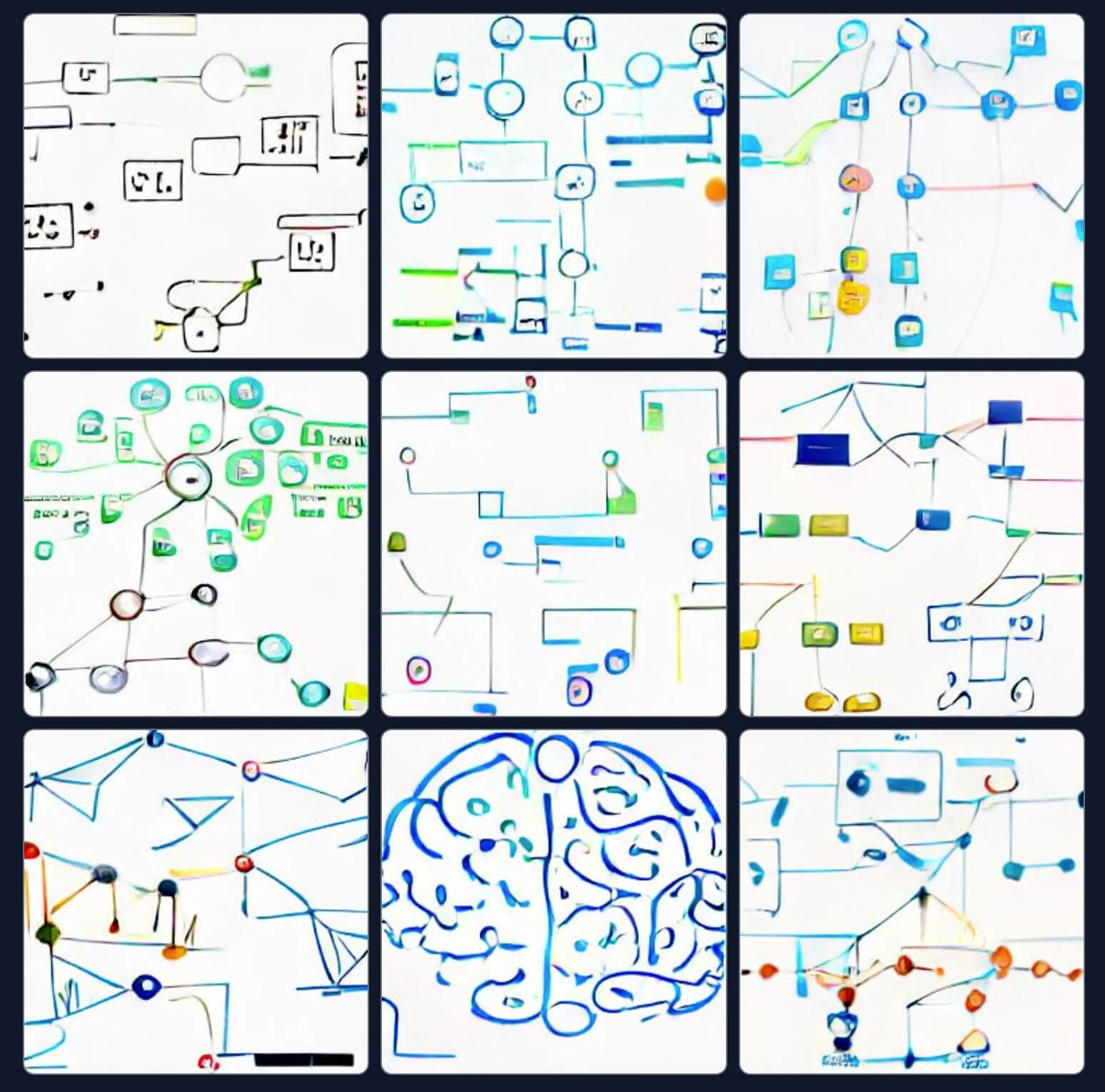 NLP algorithms visualized generated by AI