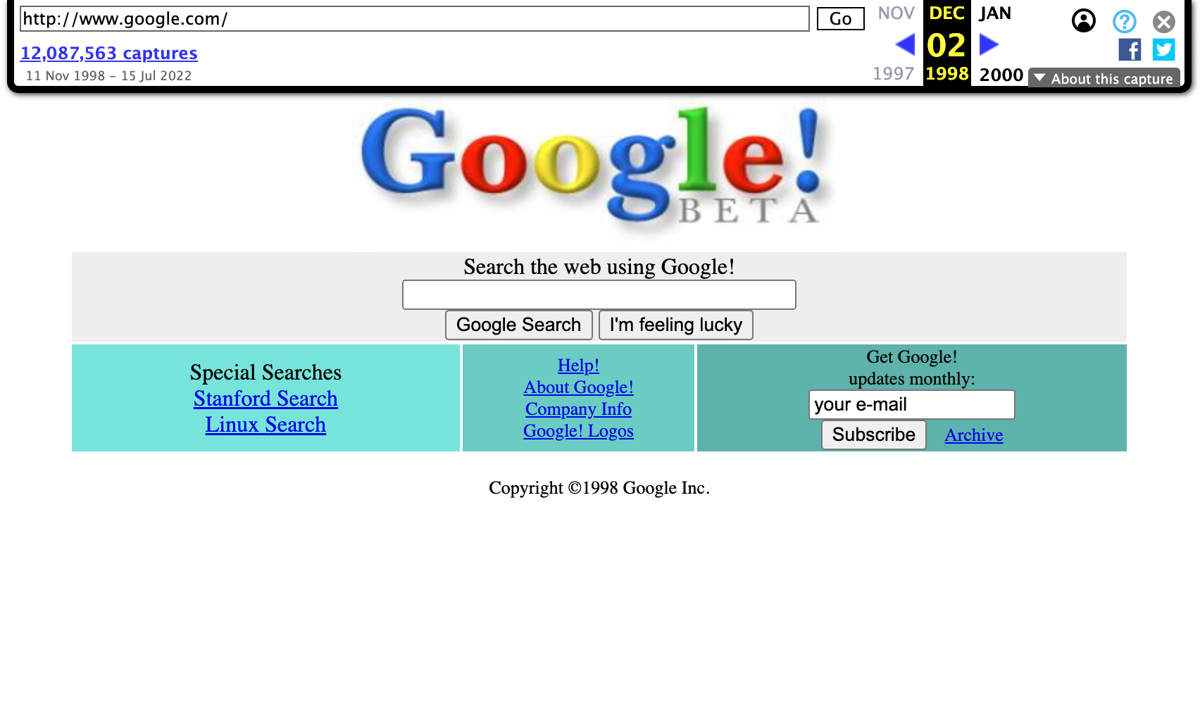 Wayback Machine for Google SEO